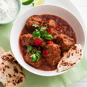 Goat Vindaloo, Goat pieces cooked in vindaloo sauce and Indian spices